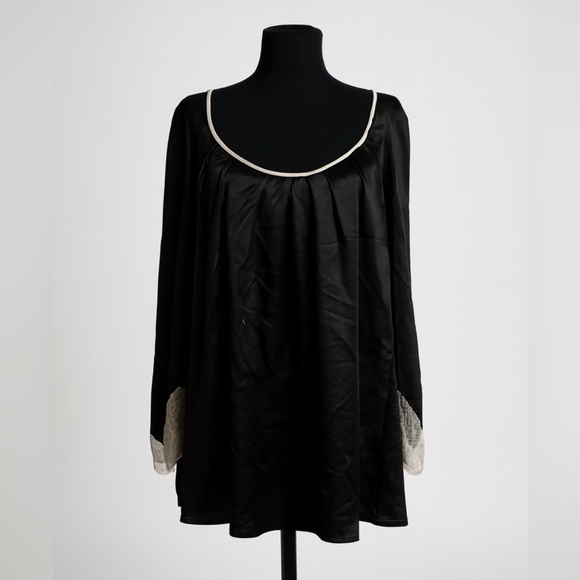 Oscar de la Renta Pink Label Black Lace Lingerie Top - Picture 2 of 16